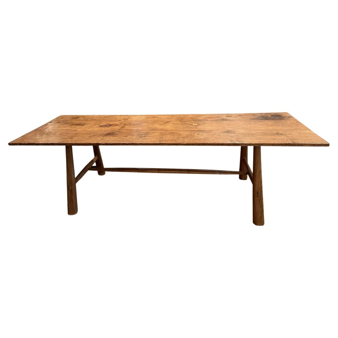 Andrianna Shamaris Midcentury Couture Teak Wood Dining Table For Sale