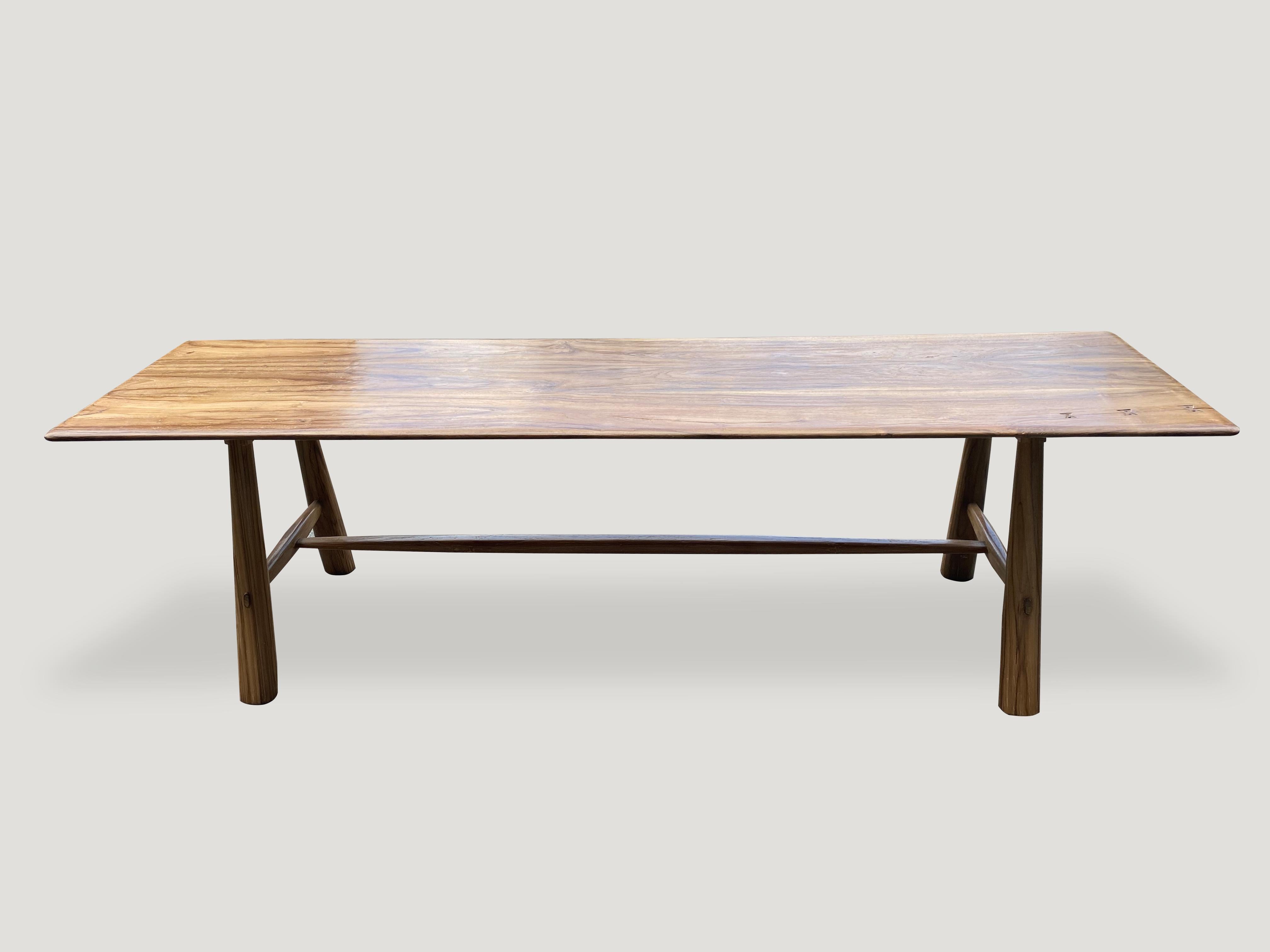 Contemporary Andrianna Shamaris Midcentury Couture Teak Wood Dining Table or Console
