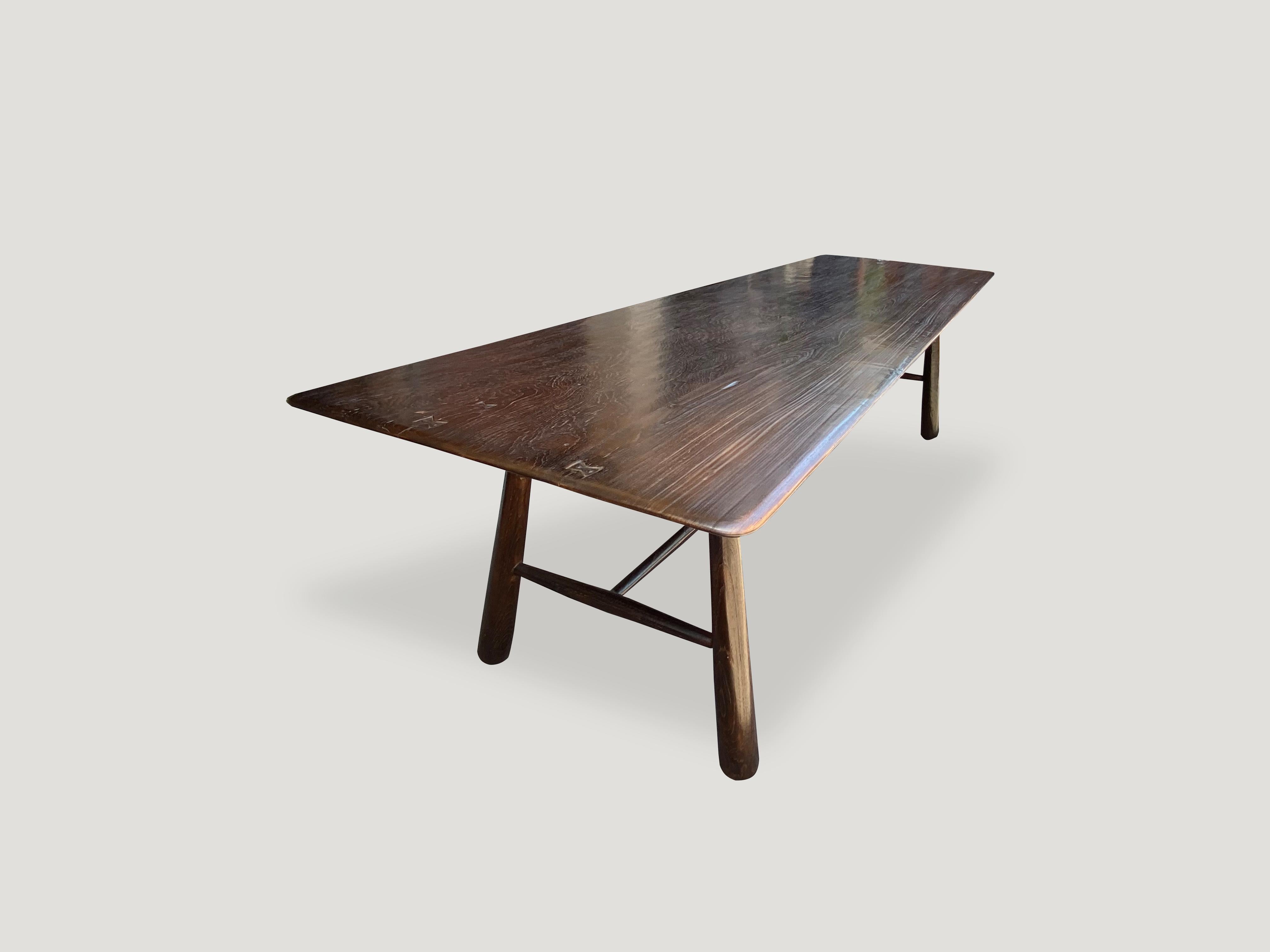 Introducing the mid century Couture Collection new to 2021. Furniture constructed by hand from start to finish. Two beautiful slabs of reclaimed teak wood, taken from my finest collection and turned into a stunning dining table or fabulous extra
