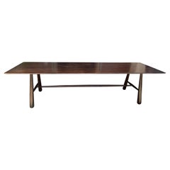 Andrianna Shamaris Mid Century Couture Teak Wood Dining Table or Console Table