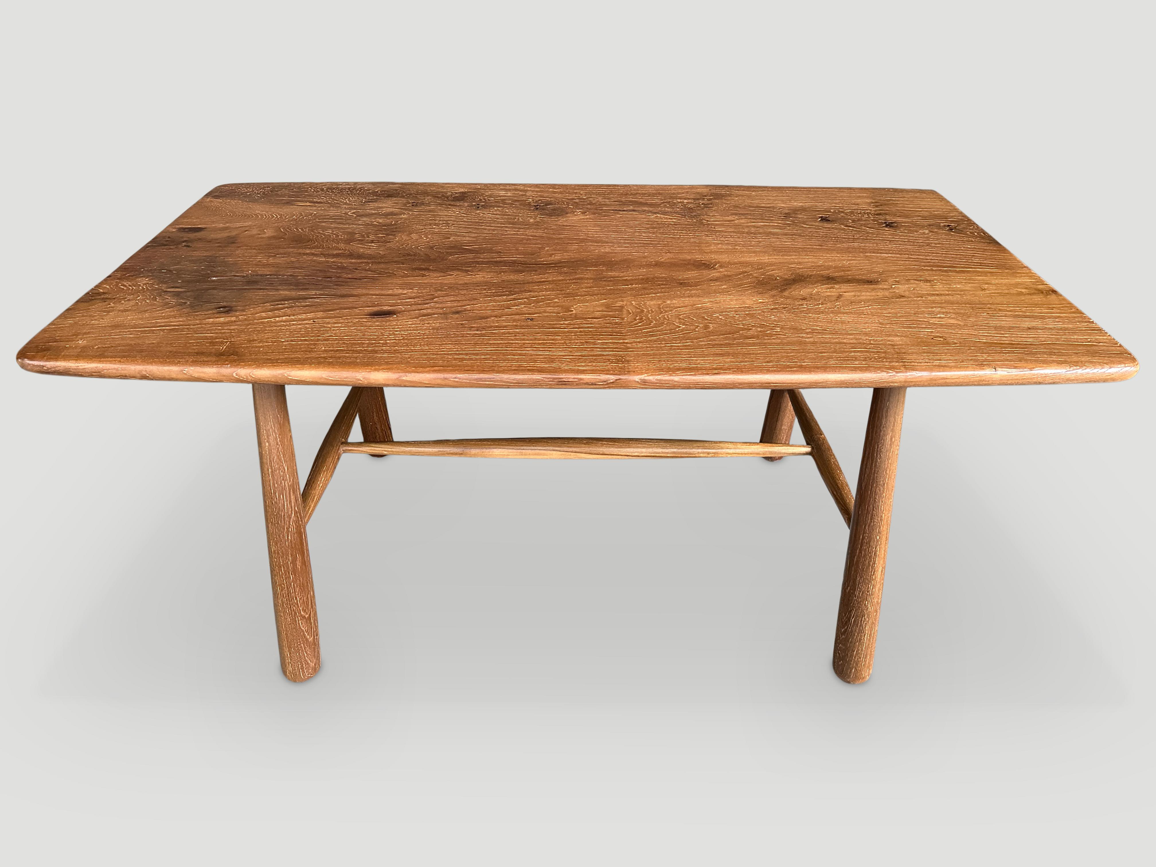 Midcentury Couture Teak Wood Dining Table or Desk In Excellent Condition For Sale In New York, NY