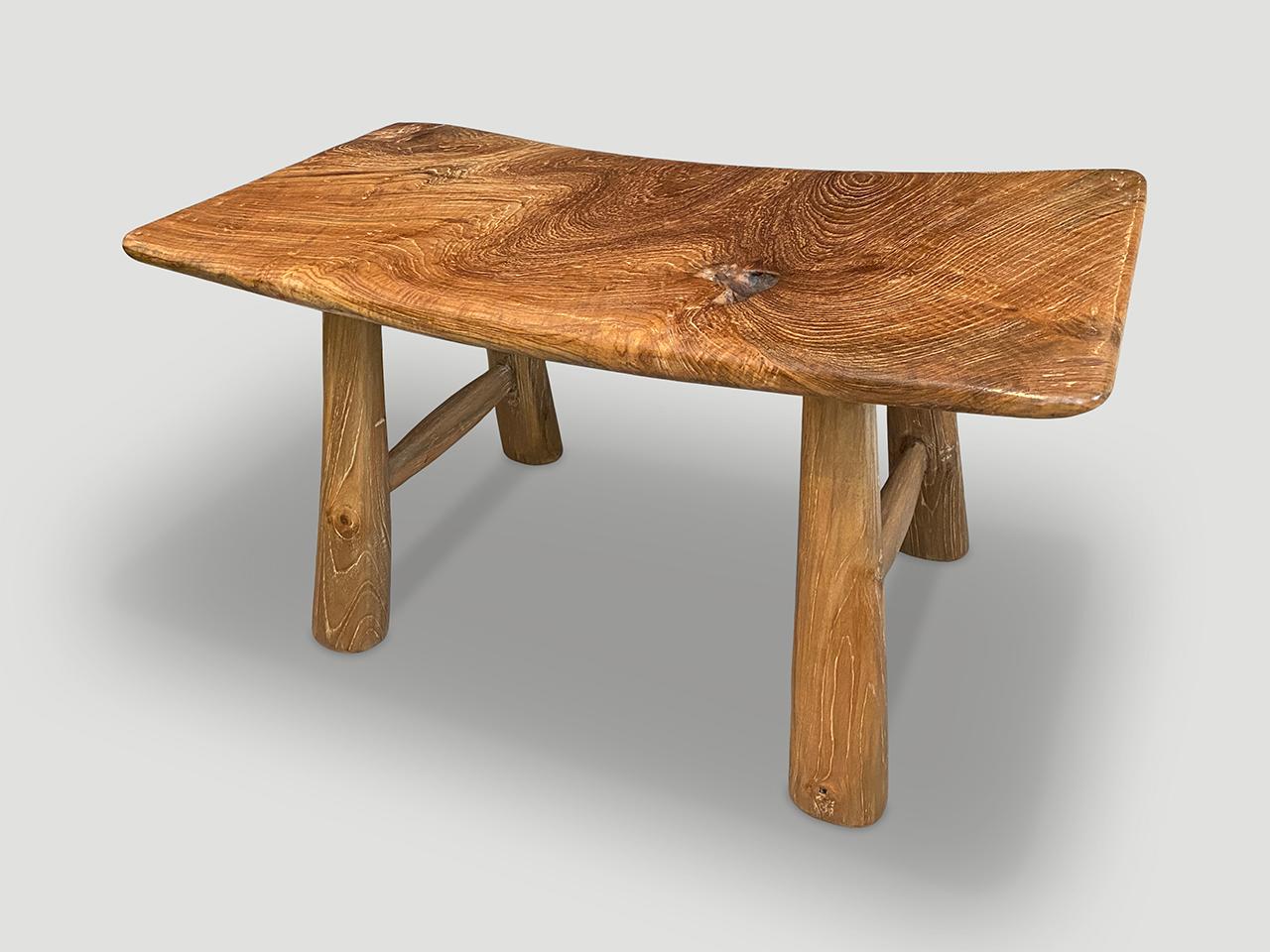 Mid-Century Modern Andrianna Shamaris banc Wabi Sabi couture du milieu du siècle dernier en vente