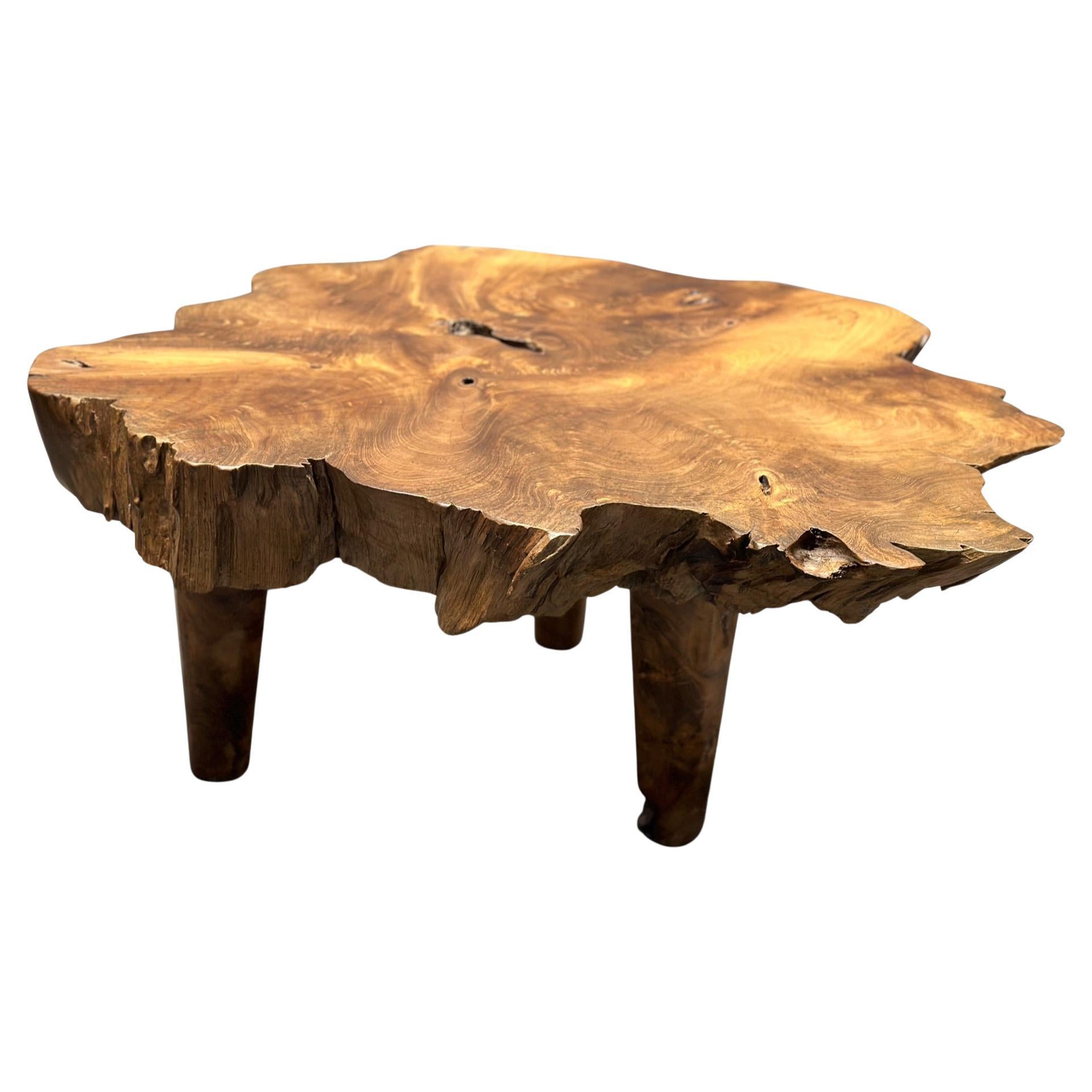 Andrianna Shamaris Mid Century Style Live Edge Coffee Table