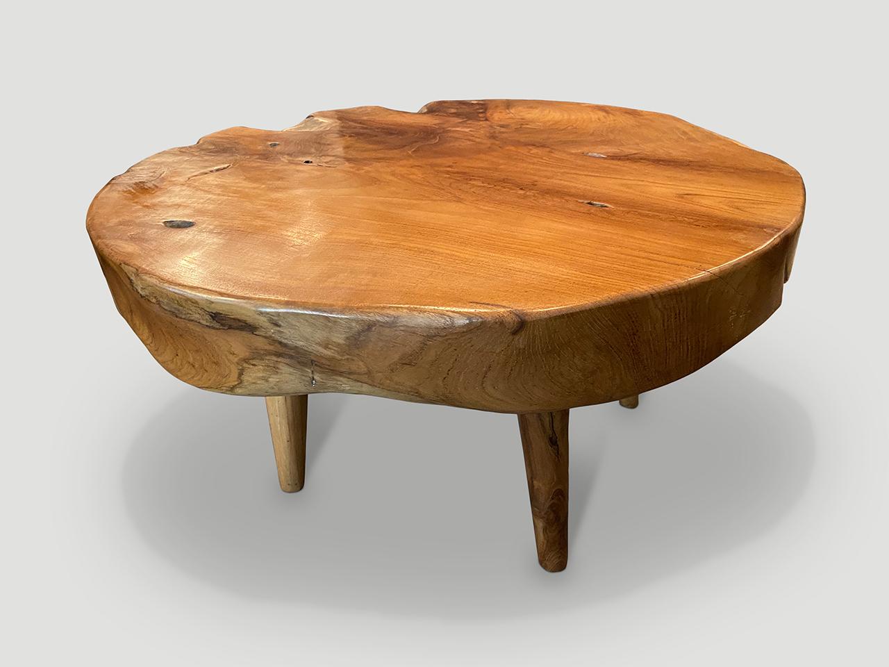 Mid-Century Modern Andrianna Shamaris Mid-Century Style Organic Coffee Table For Sale