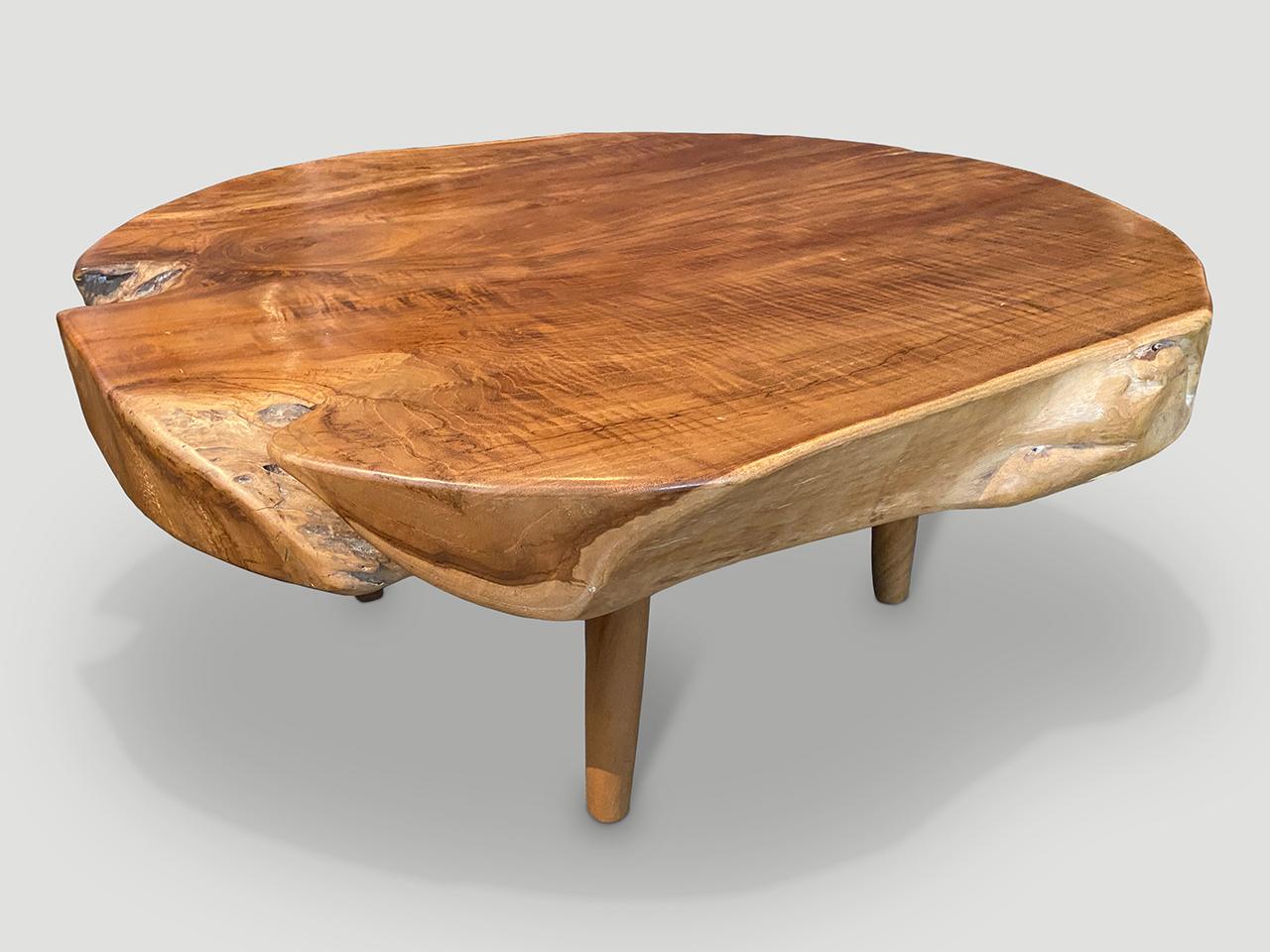 Contemporary Andrianna Shamaris Mid-Century Style Organic Coffee Table For Sale