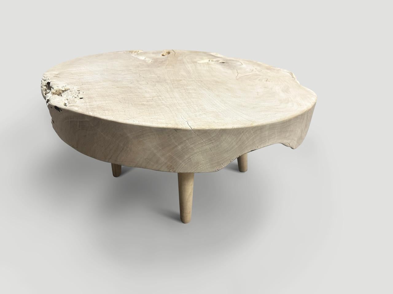 Contemporary Andrianna Shamaris Mid Century Style Organic Coffee Table For Sale