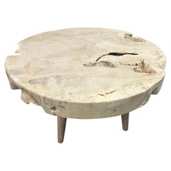 Andrianna Shamaris table basse en bois de teck organique de style mi-siècle moderne 