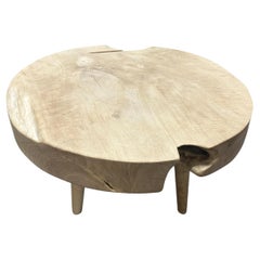 Andrianna Shamaris table basse en bois de teck organique de style mi-siècle moderne