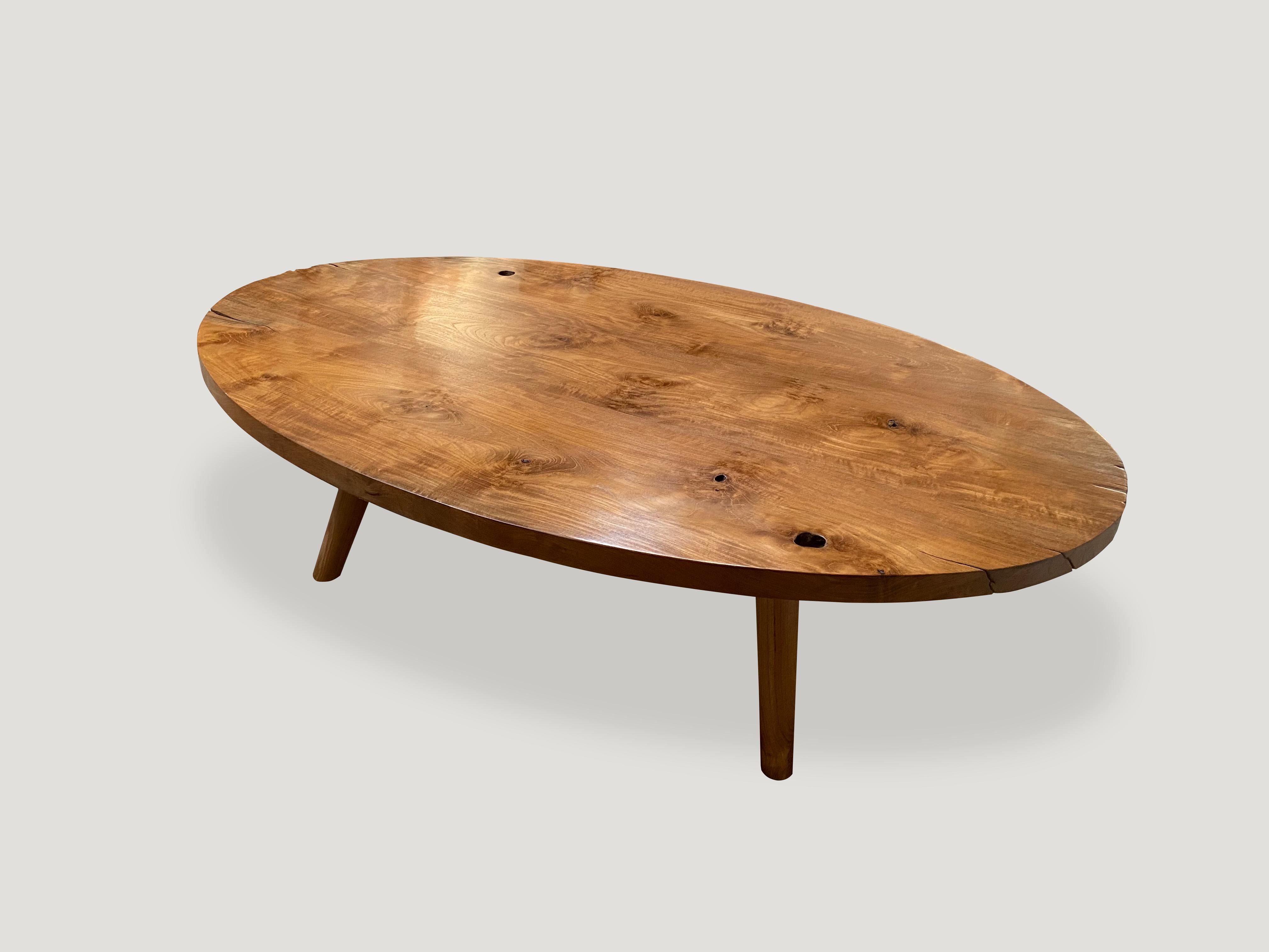 mid century oval coffee table