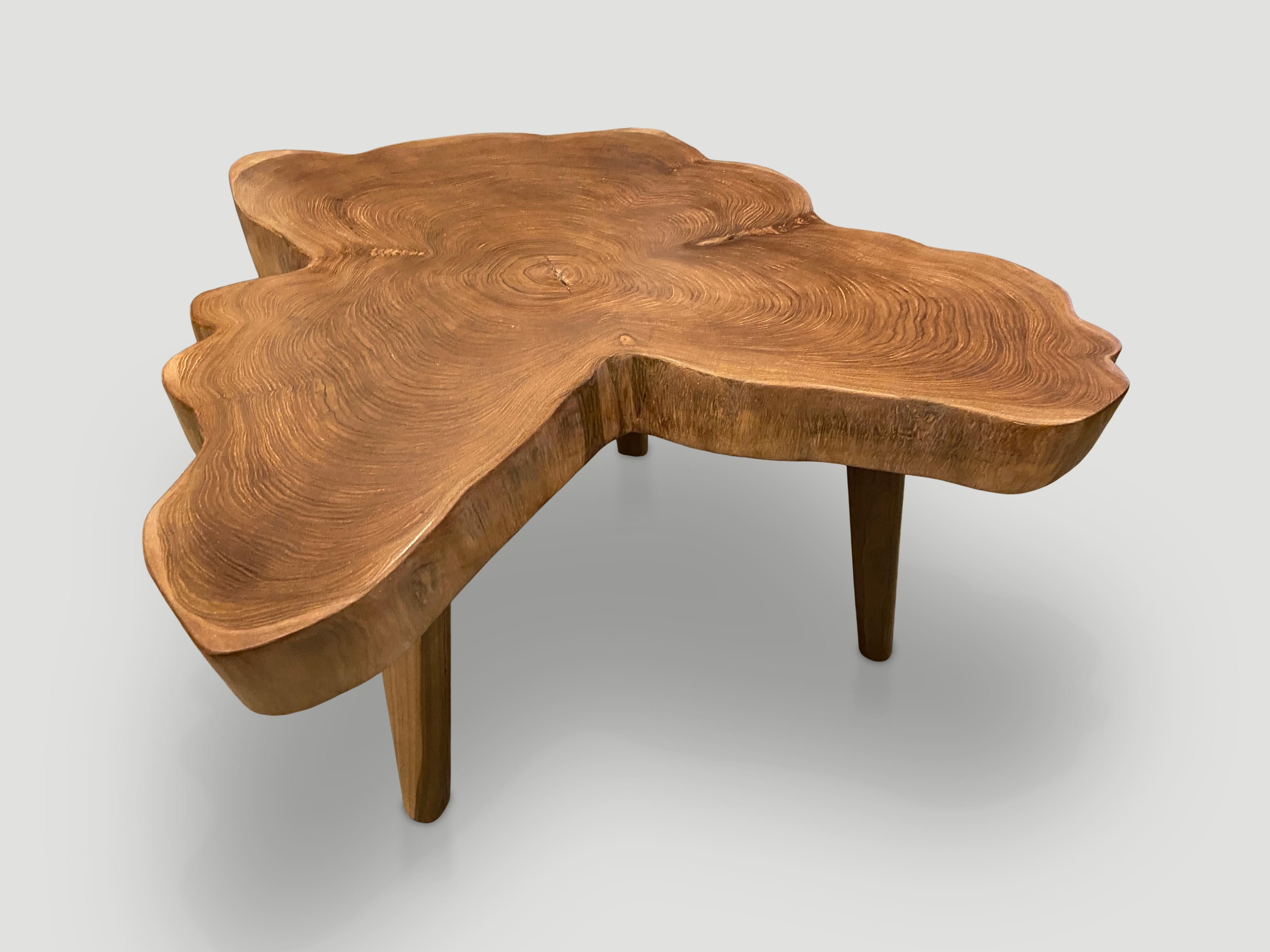 Andrianna Shamaris Mid-Century Style Single Slab Coffee Table In Excellent Condition In New York, NY