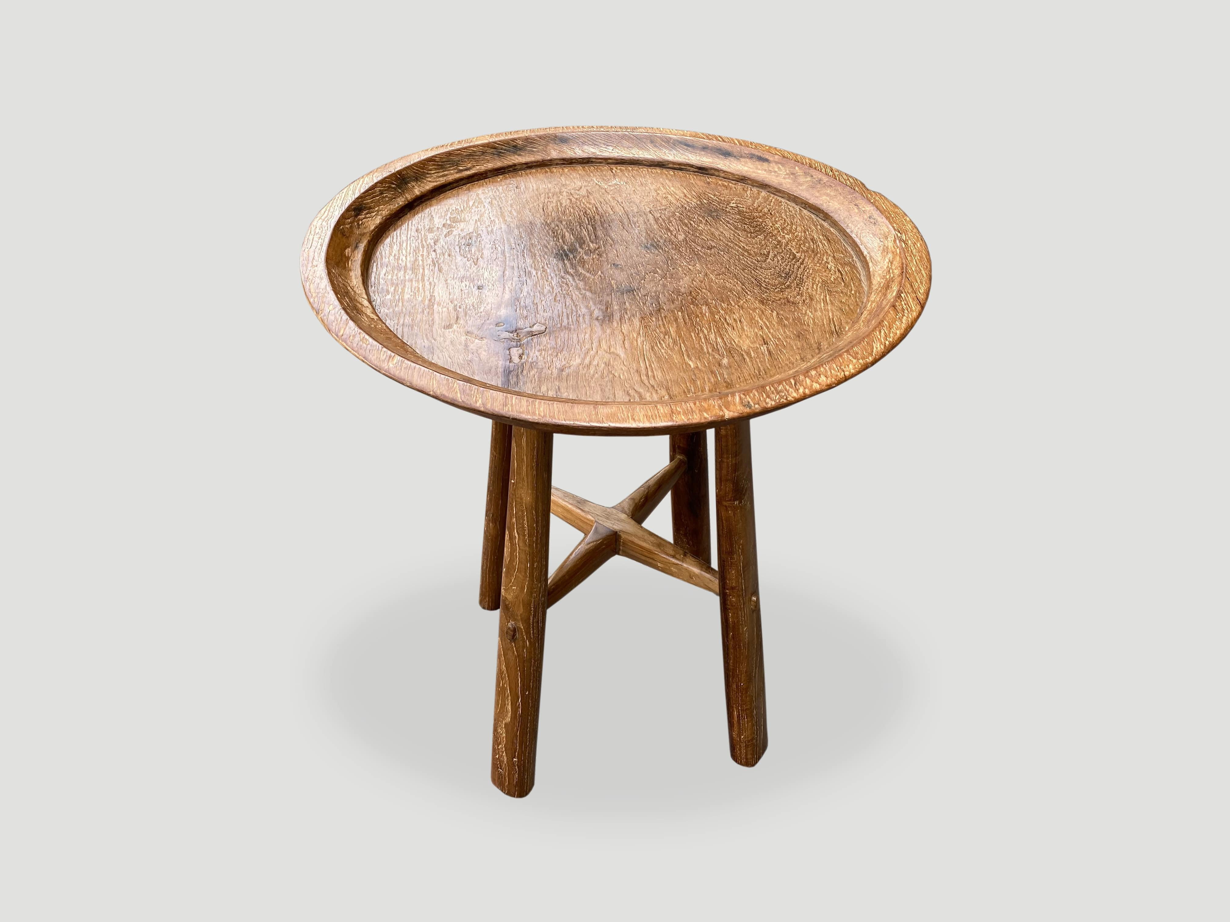 Mid-Century Modern Andrianna Shamaris Mid-Century Couture Wabi Tray Side Table For Sale