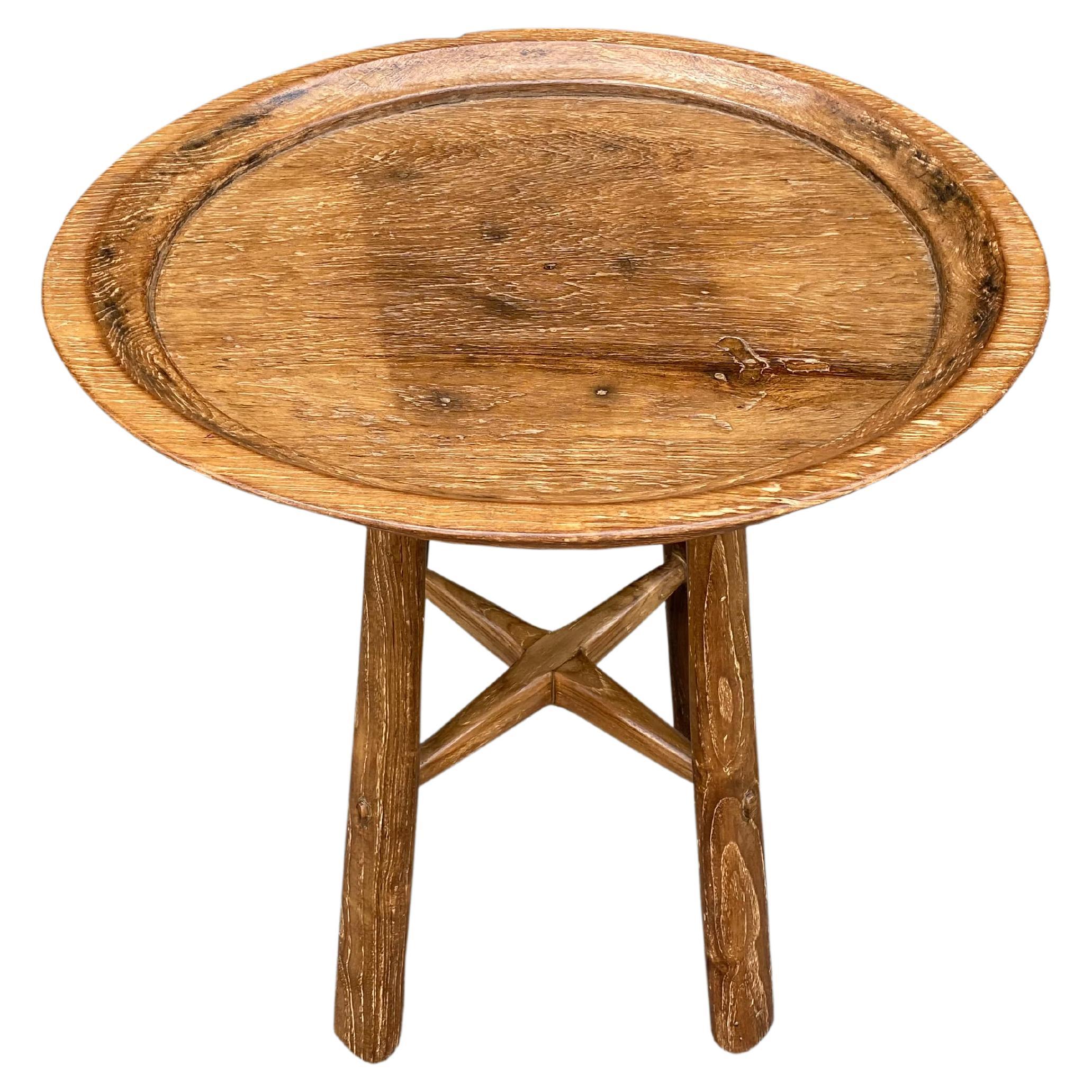 Andrianna Shamaris Mid-Century Couture Wabi Tray Side Table For Sale