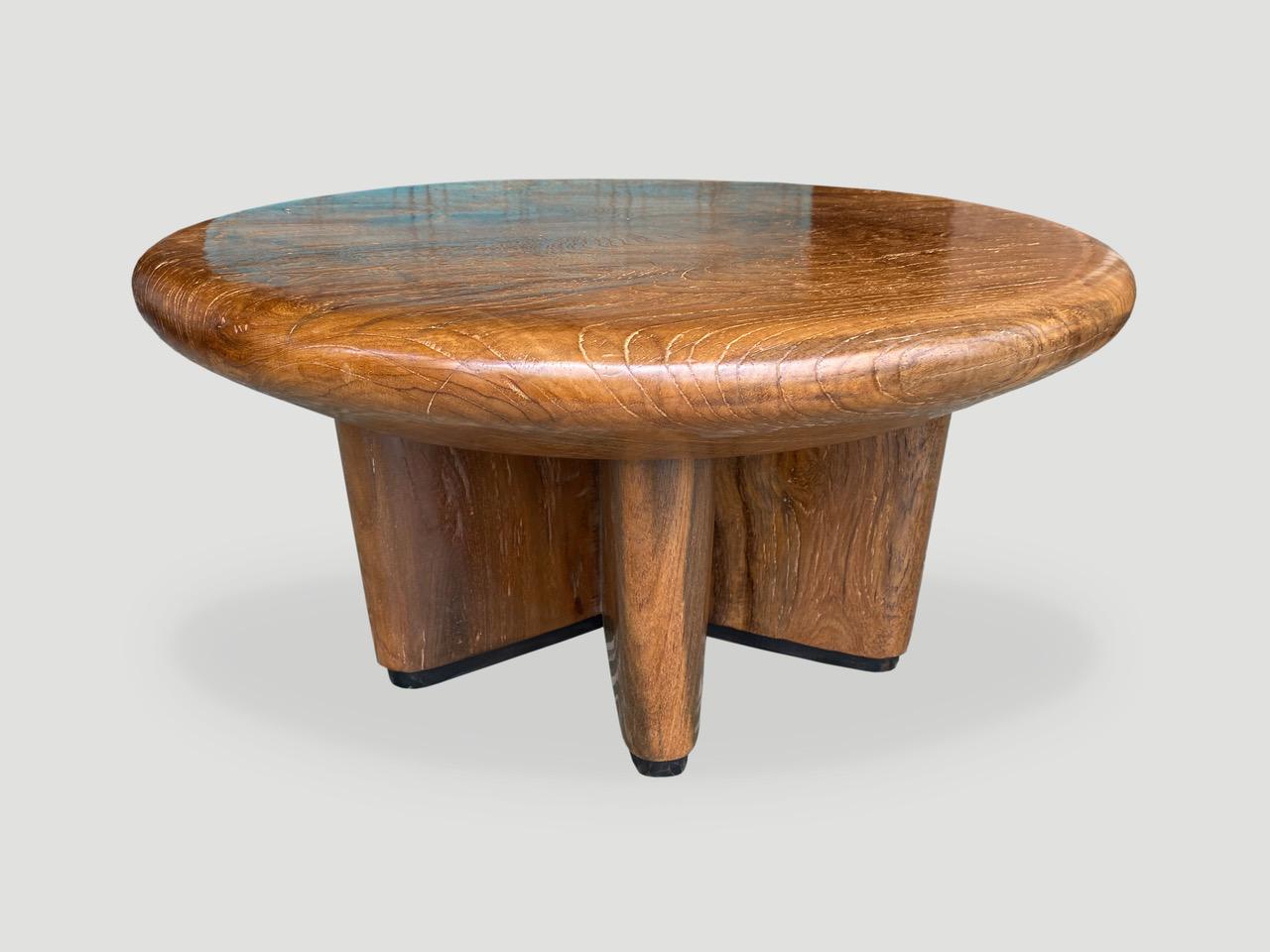 Mid-Century Modern Andrianna Shamaris Midcentury Couture Low Round Coffee Table