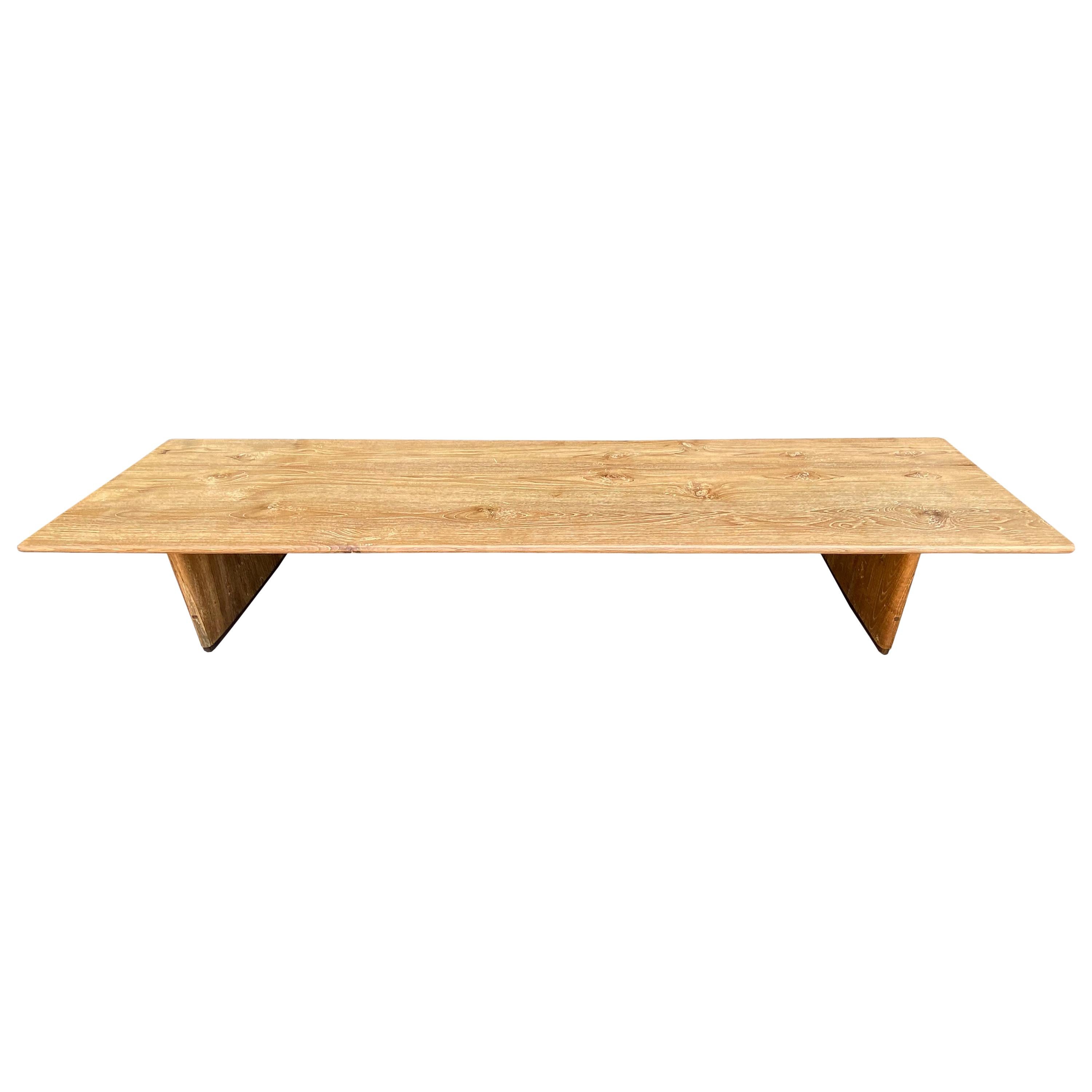 Andrianna Shamaris Midcentury Style Couture Teak Wood Coffee Table For Sale