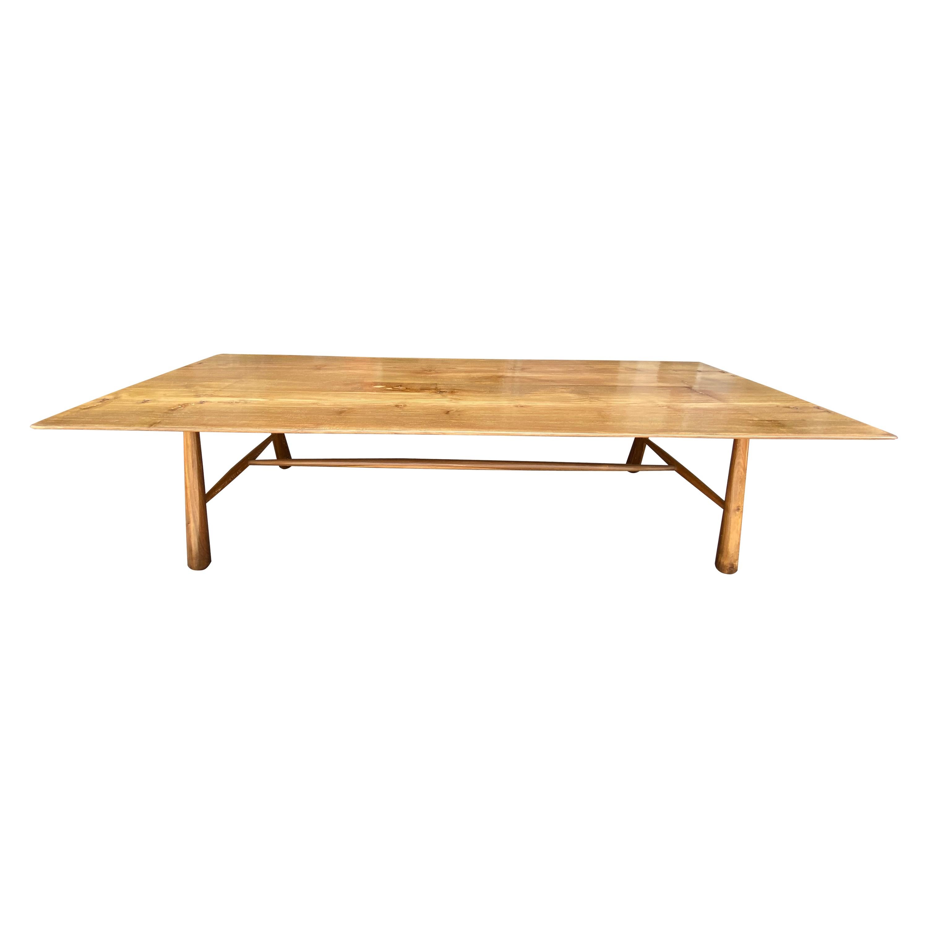 Antique Bleached Teak Wood Dining Table at 1stDibs