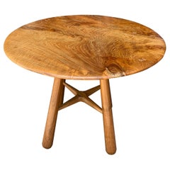 Andrianna Shamaris Midcentury Couture Teak Wood Round Table