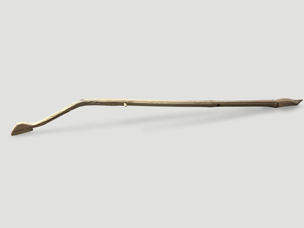 Andrianna Shamaris Midcentury Hand Carved Wood Oar In Excellent Condition For Sale In New York, NY