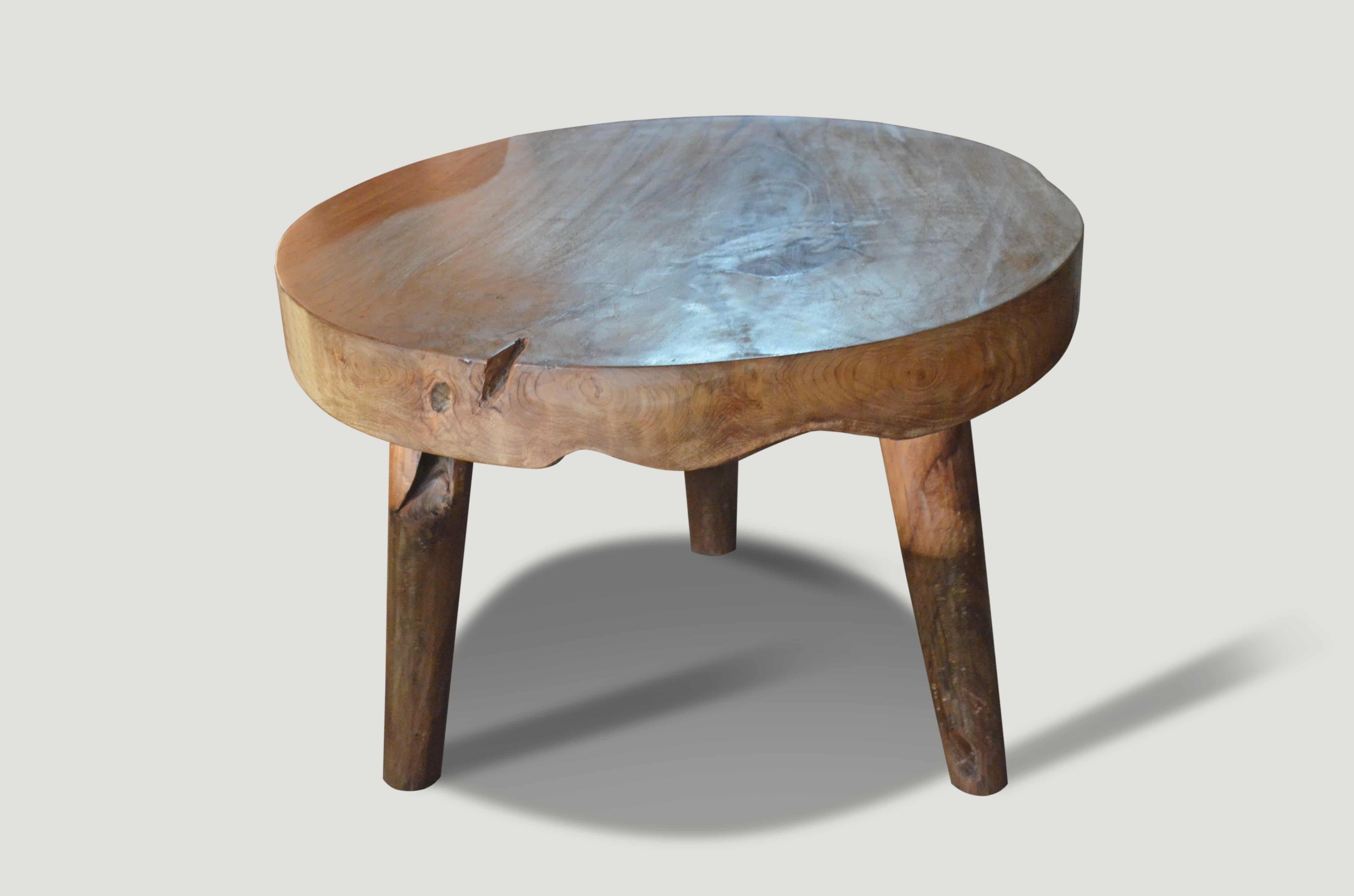 Organic Modern Andrianna Shamaris Midcentury Style Teak Wood Coffee Table