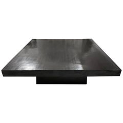 Andrianna Shamaris Minimalist Black Teak Wood Coffee Table