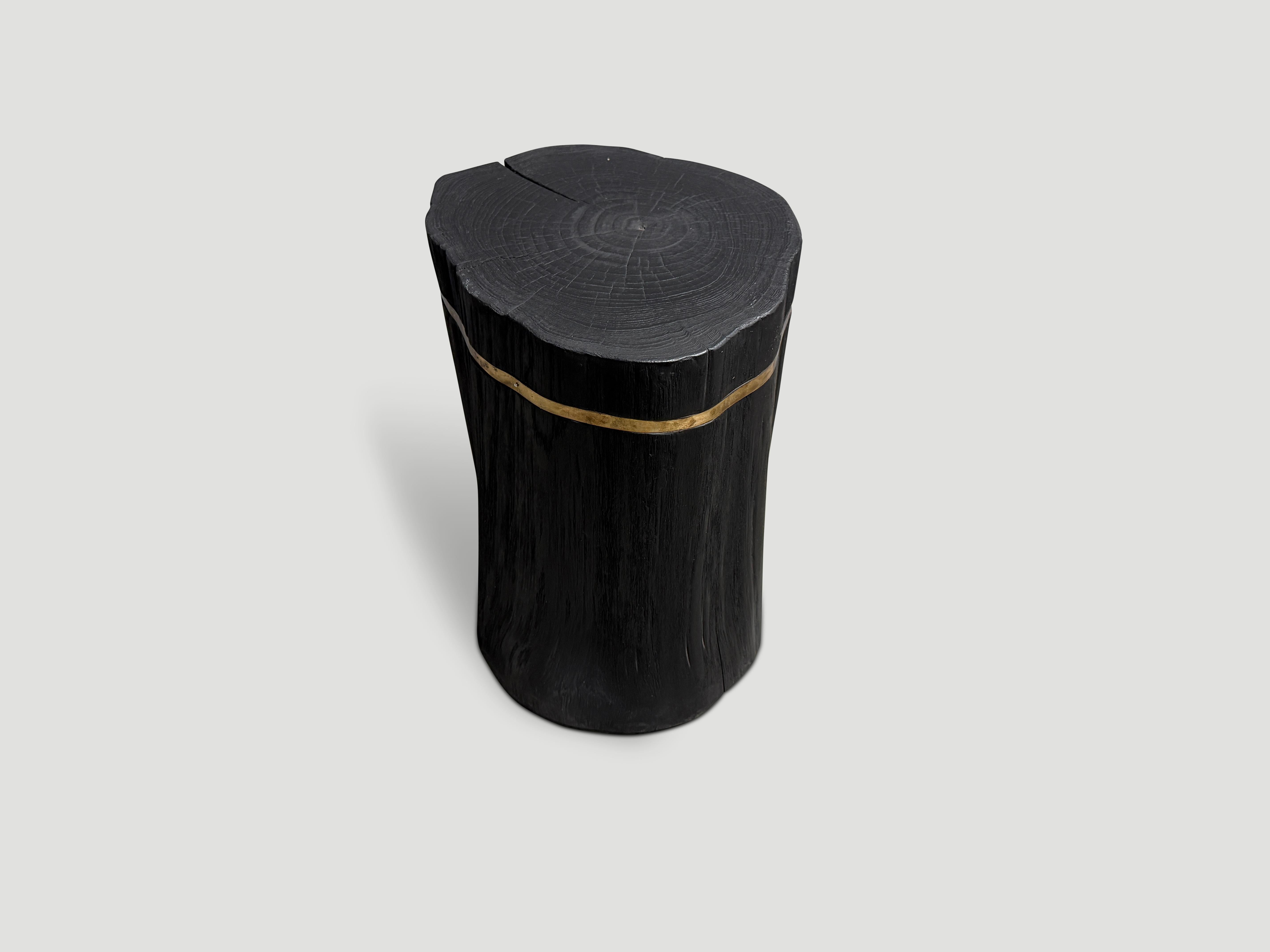 Organique Andrianna Shamaris Table d'appoint minimaliste en bronze et anthracite en vente