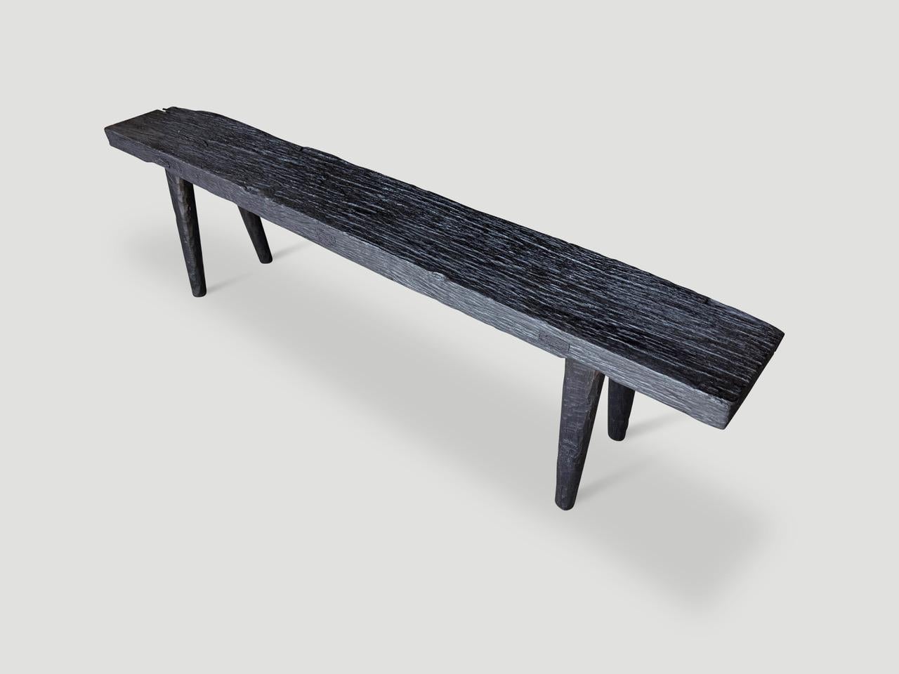 Andrianna Shamaris Minimalist Charred Bench In condizioni ottime in vendita a New York, NY