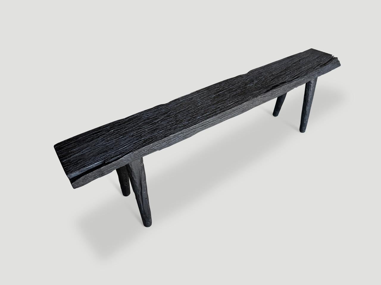 XXI secolo e contemporaneo Andrianna Shamaris Minimalist Charred Bench in vendita