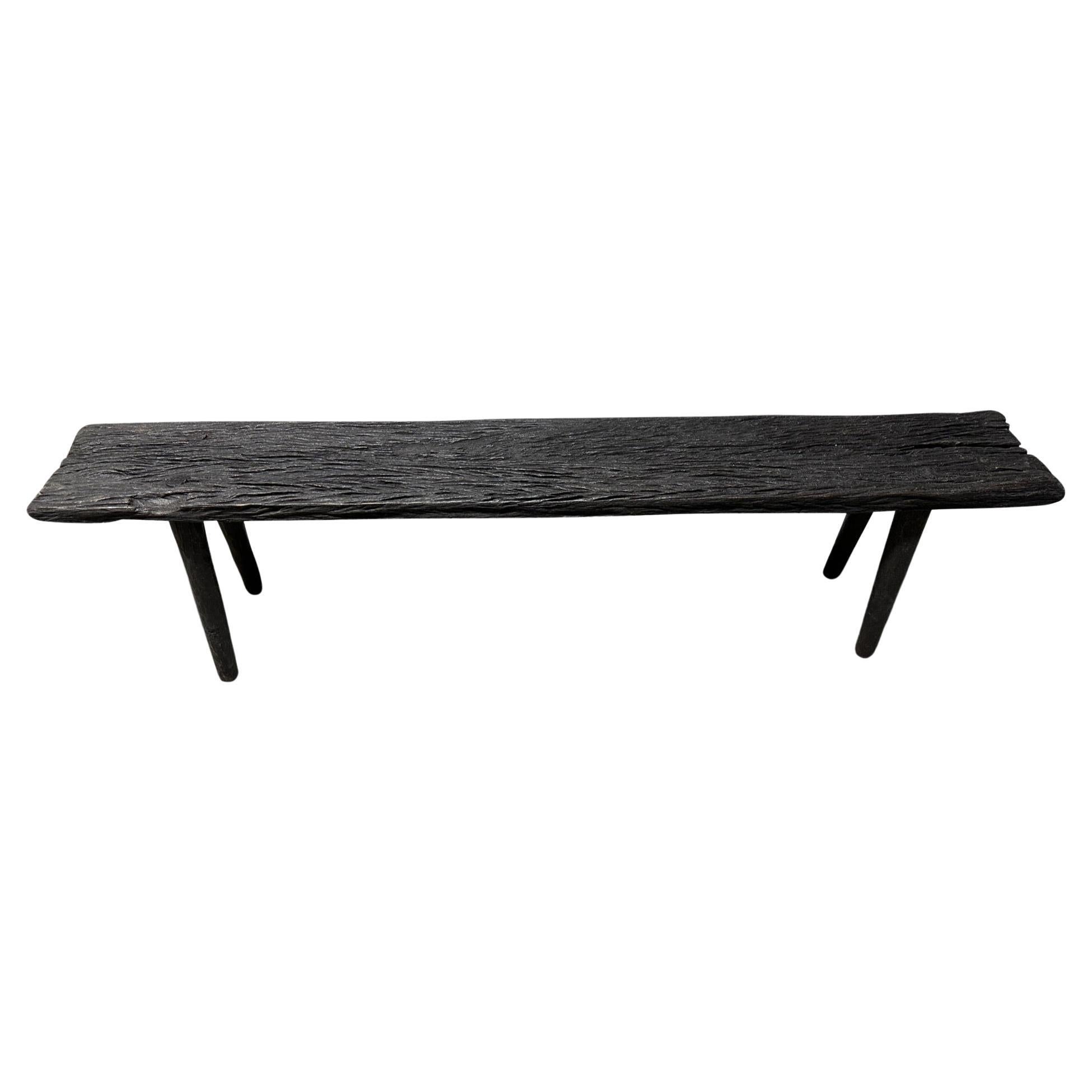 Andrianna Shamaris Minimalist Charred Bench For Sale