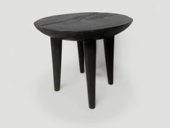 Andrianna Shamaris Minimalist Charred Round Side Table