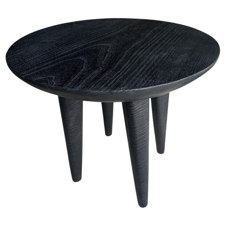 Andrianna Shamaris Minimalist Charred Round Side Table