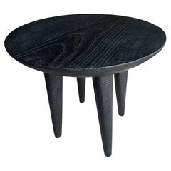 Andrianna Shamaris Minimalist Charred Round Side Table