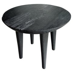 Andrianna Shamaris Minimalist Charred Round Side Table