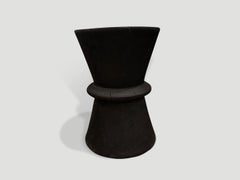Andrianna Shamaris Charred Side Table in Reclaimed Suar Wood