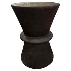 Andrianna Shamaris Minimalist Charred Suar Wood Side Table