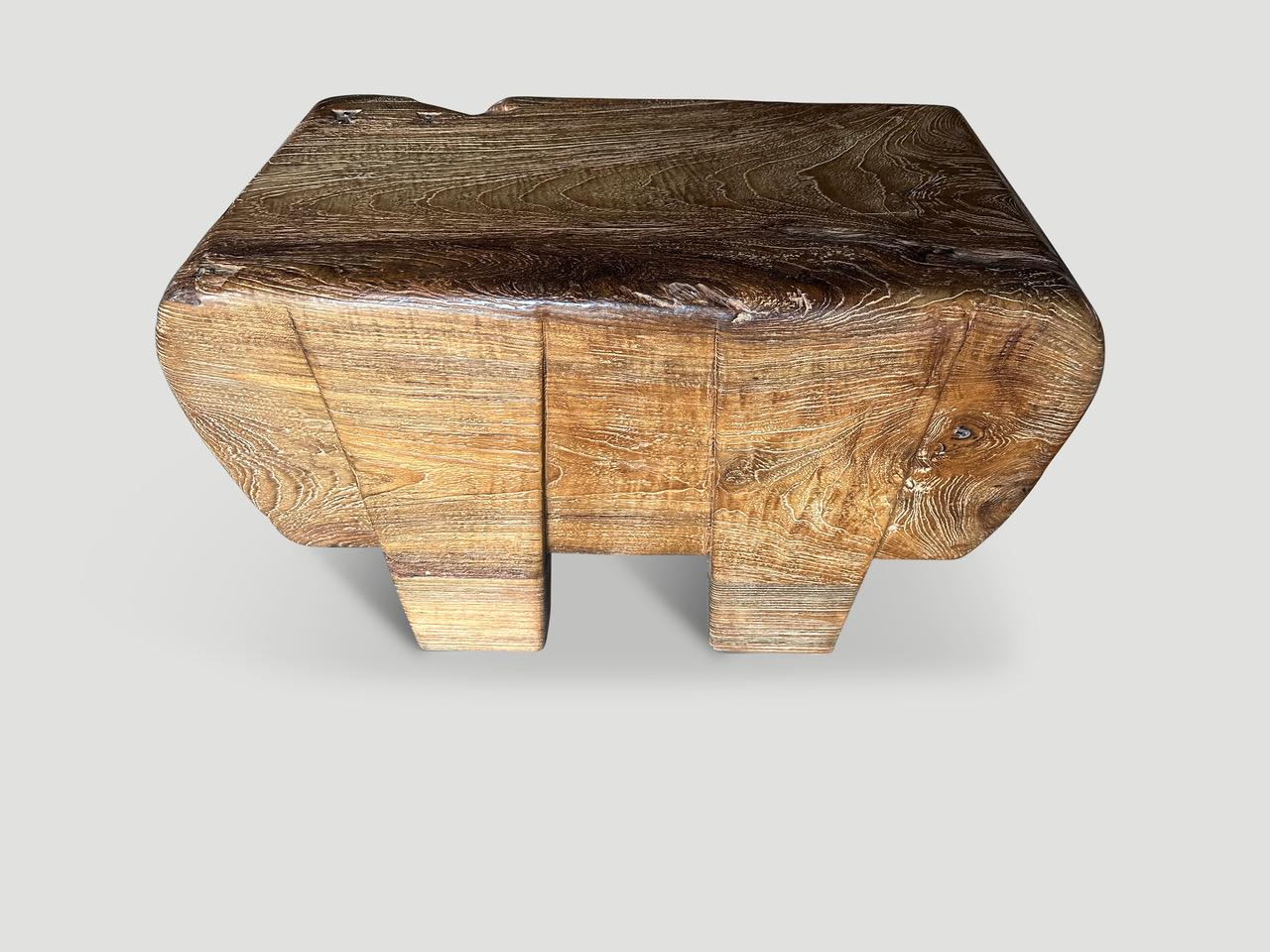 Wood Andrianna Shamaris Minimalist Coffee Table, Side Table Or Bench For Sale