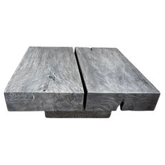 Andrianna Shamaris Minimalist Grey Stained Wood Coffee Table