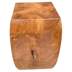 Andrianna Shamaris Minimalist Hand Carved Side Table