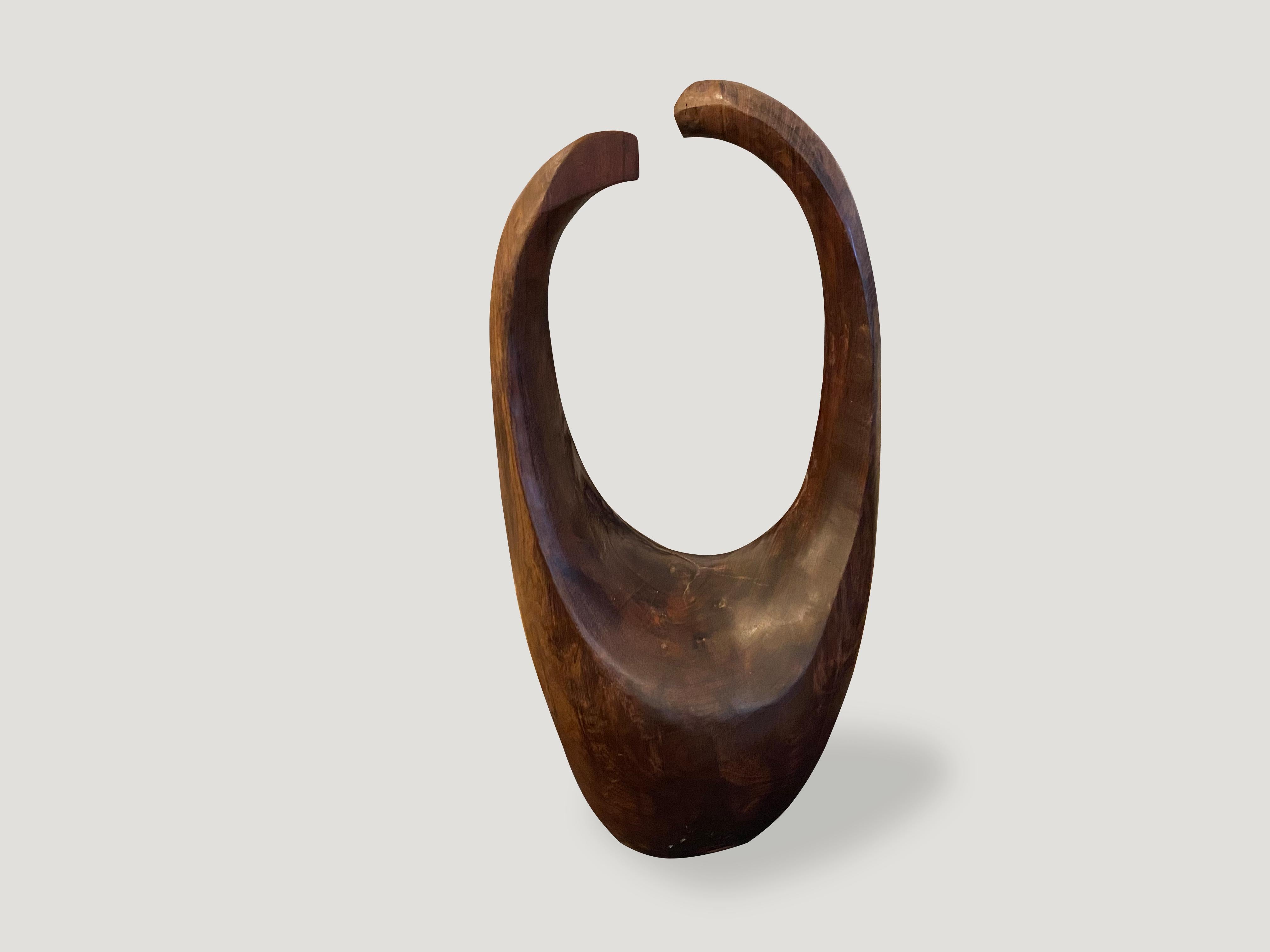 Minimalist sculpture hand carved from a single sono wood block.

Andrianna Shamaris. The Leader In Modern Organic Design.
