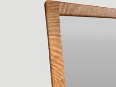 Andrianna Shamaris Minimalist Hand Carved Teak Wood Mirror