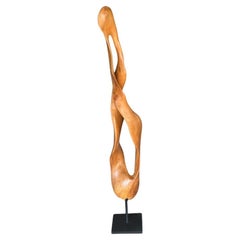 Andrianna Shamaris Minimalist Mahogany Wood Sculpture