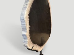 Andrianna Shamaris Minimalist Petrified Wood on Stand