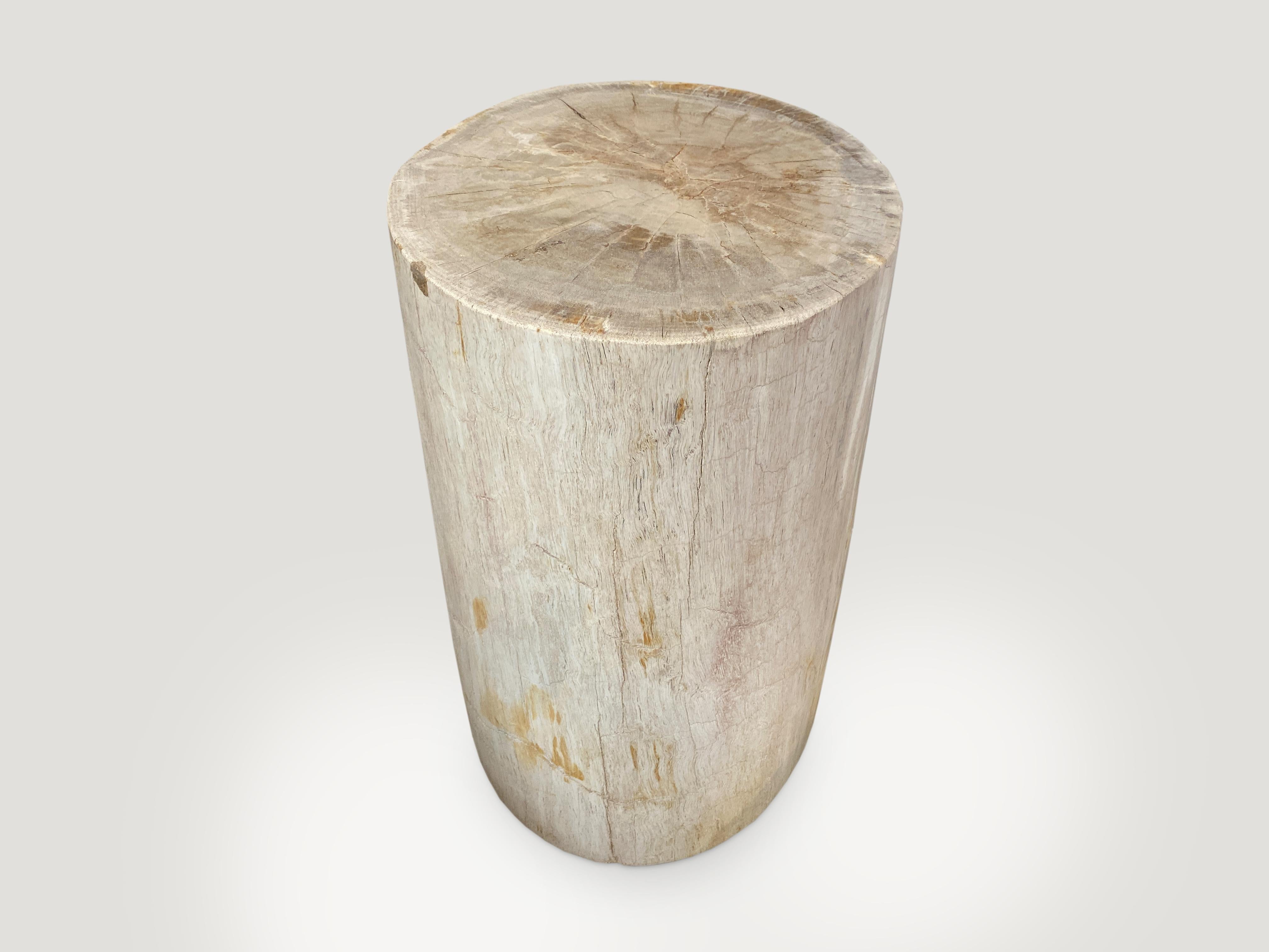 As with a diamond, we polish the highest quality fossilized petrified wood, using our latest ground breaking technology, to reveal its natural beauty and contrasting tones. It is then transformed into a unique piece of furniture, unlike any other