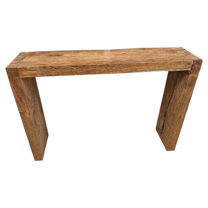 Rustic Teak Motley Reclaimed Teak Dining Console For Sale at 1stDibs
