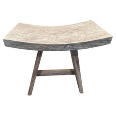 Andrianna Shamaris Panchina minimalista in legno di teak di piccole dimensioni