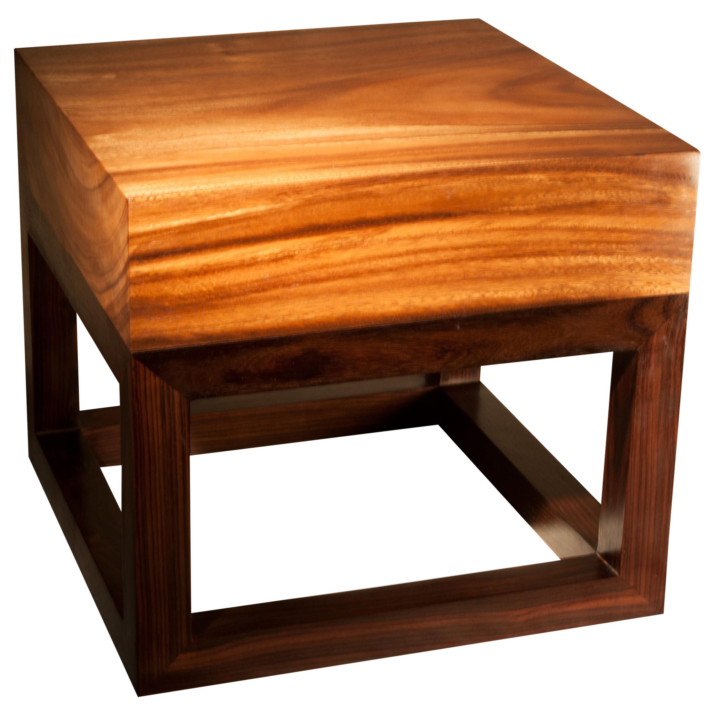 Andrianna Shamaris Minimalist Suar Wood Side Table