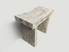 Andrianna Shamaris Minimalist Bench in Reclaimed Teak Wood Design