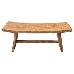 Andrianna Shamaris Minimalist Teak Wood Bench Andrianna Shamaris Minimalist Teak Wood Bench