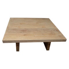 Andrianna Shamaris Minimalist Teak Wood Coffee Table