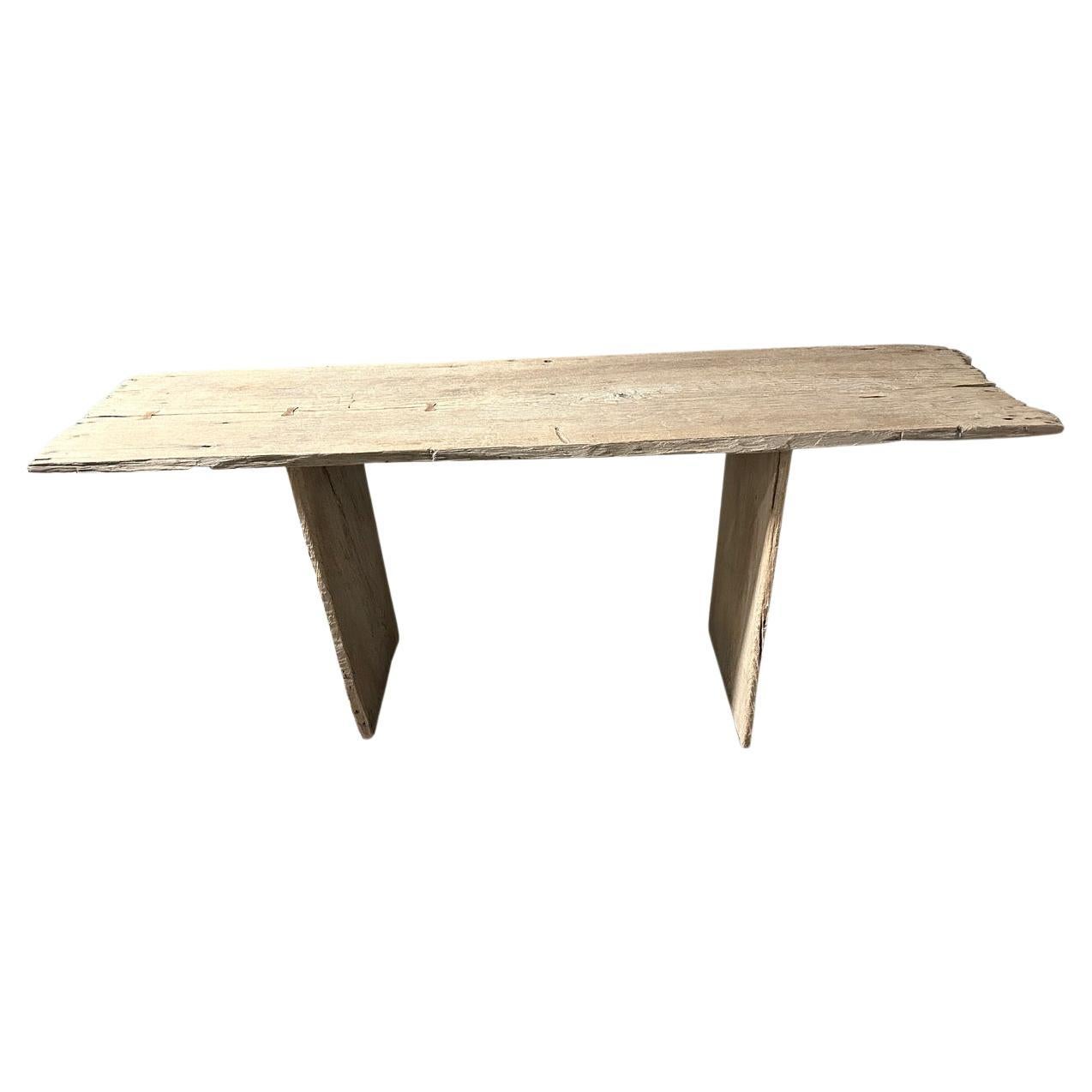 Andrianna Shamaris Minimalist Teak Wood Console Table