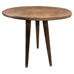 Andrianna Shamaris Minimalist Teak Wood Tripod Side Table