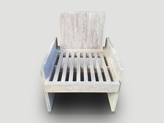 Andrianna Shamaris Minimalist White Washed Spa Chair